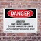 Signmission Contains Asbestos Fibers Danger Sign, Plastic, 10in W x 7in L, 2PK OS-2PACK-DS-P-710-L-2050 - alternate 4